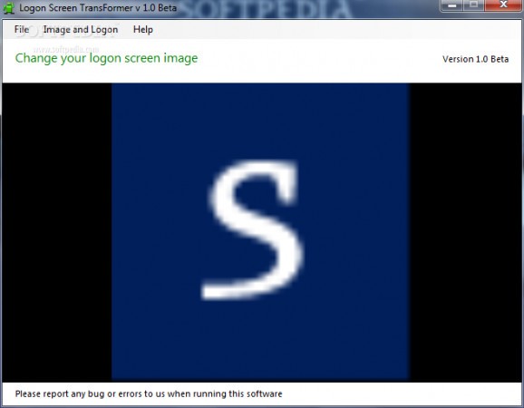 Windows 7 Logon Screen TransFormer screenshot