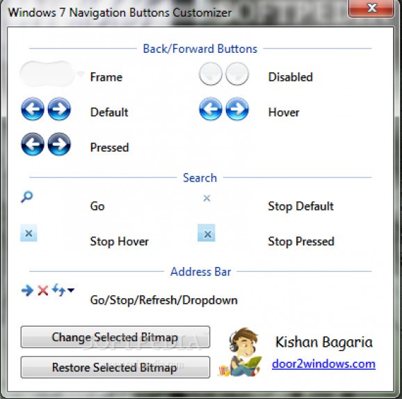Windows 7 Navigation Buttons Customizer screenshot