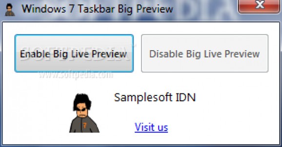 Windows 7 Taskbar Big Preview screenshot