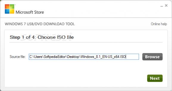Windows 7 USB / DVD Download Tool screenshot