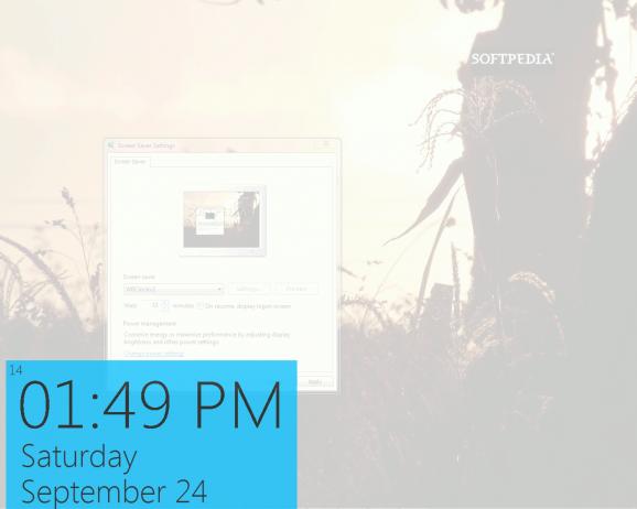 Windows 8 Clock Screensaver screenshot