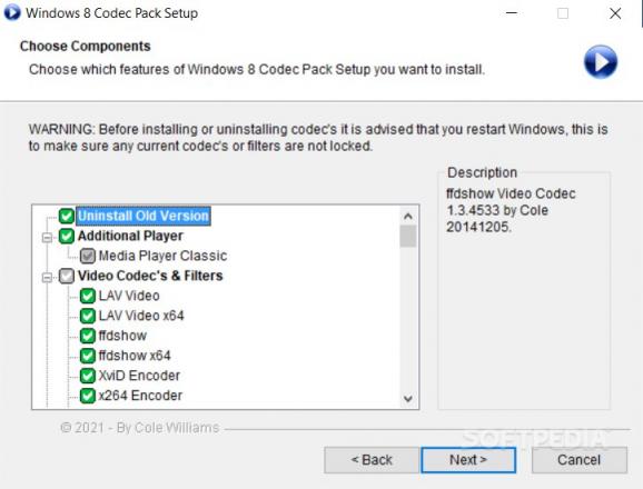Windows 8 Codec Pack screenshot