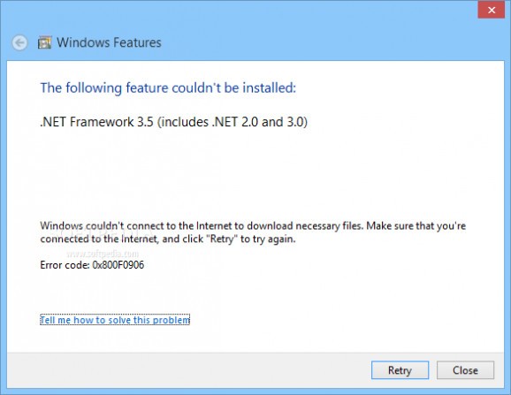 Windows 8 Features Download Fix screenshot