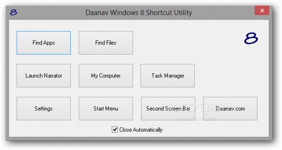 Windows 8 Shortcut Utility screenshot