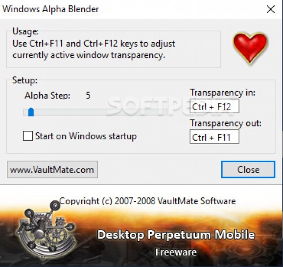 Windows Alpha Blender screenshot