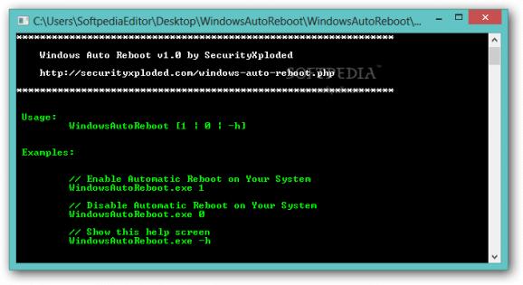 Windows Auto Reboot screenshot