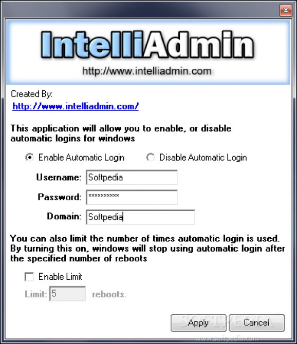Windows Automatic Login screenshot