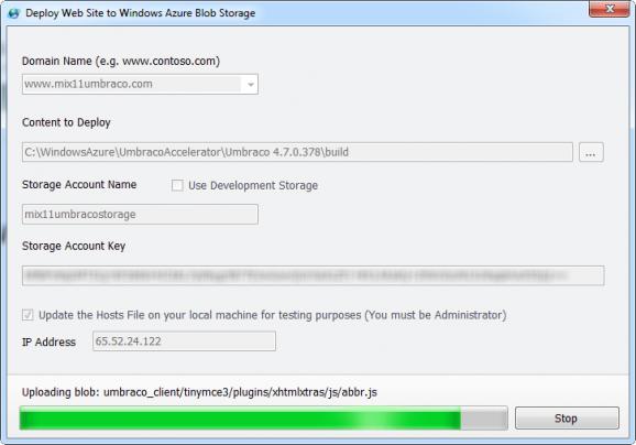 Windows Azure Accelerator for Umbraco screenshot