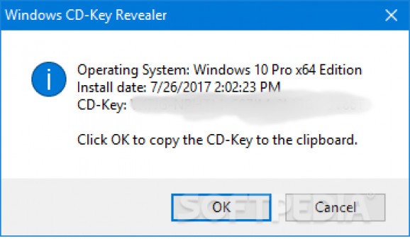 Windows CD-Key Revealer screenshot