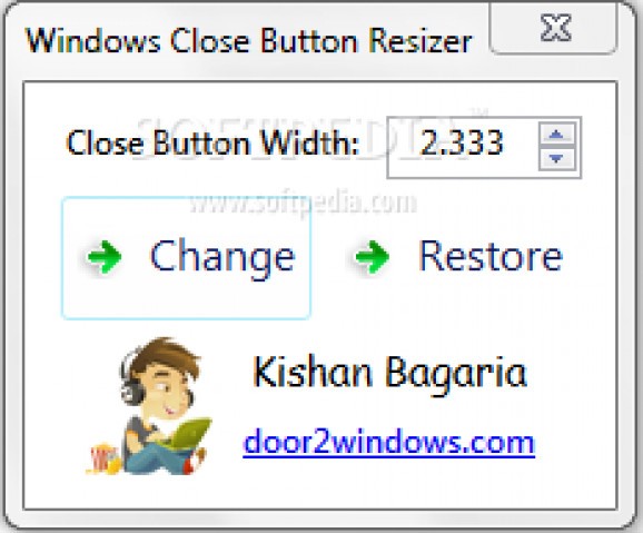 Windows Close Button Resizer screenshot
