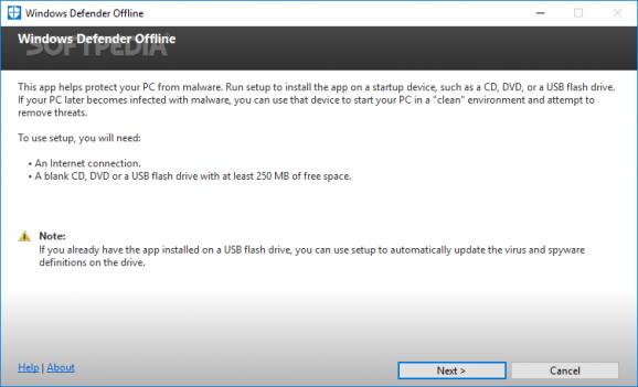 Windows Defender Offline screenshot