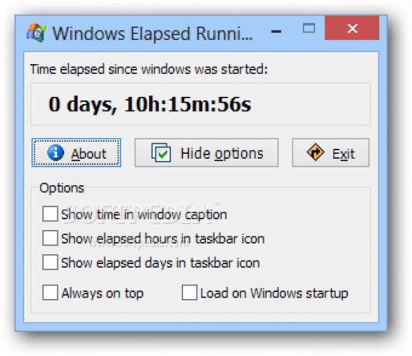 Windows Elapsed Running Time screenshot