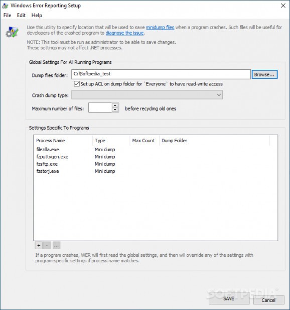 Windows Error Reporting Setup (WERSetup) screenshot
