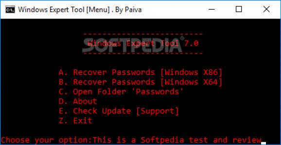 Windows Expert Tool screenshot