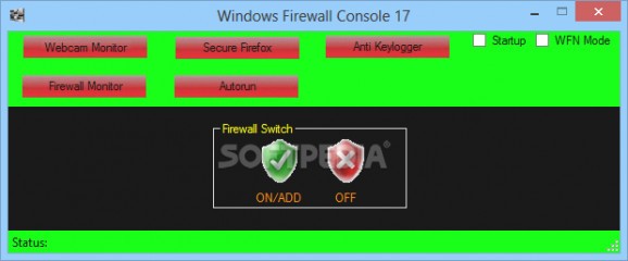 Windows Firewall Console screenshot