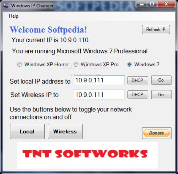 Windows IP Changer screenshot