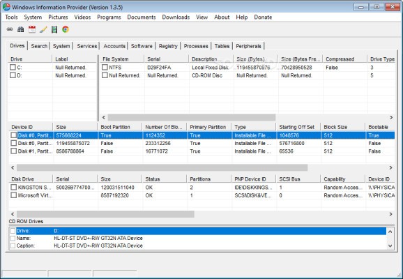 Windows Information Provider screenshot