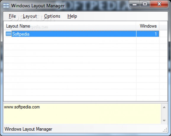 Windows Layout Manager screenshot