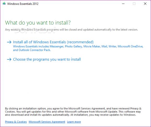 Windows Live Essentials 2012 screenshot