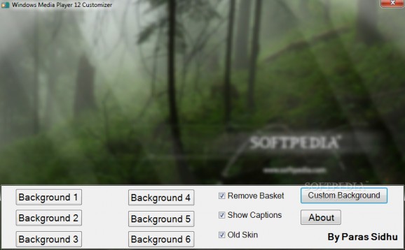 Windows Media Player 12 Customizer screenshot