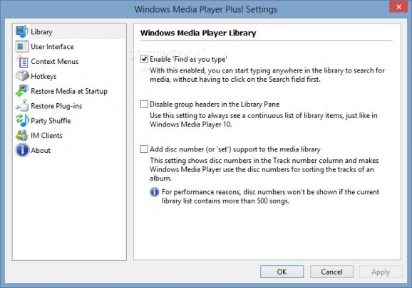 Windows Media Player Plus! screenshot