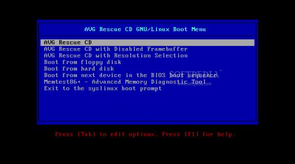 AVG Rescue CD screenshot