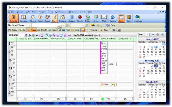 MSD Organizer Portable screenshot