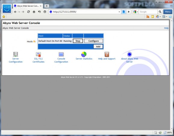 Portable Abyss Web Server screenshot