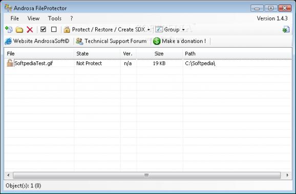 Portable Androsa FileProtector screenshot