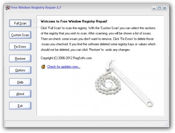 Portable Free Window Registry Repair screenshot