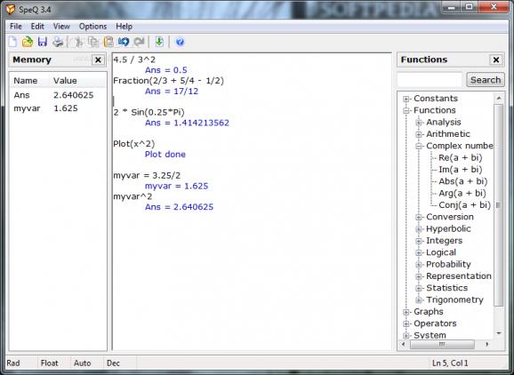 Portable SpeQ Mathematics screenshot