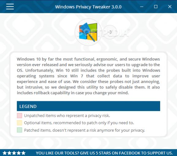 Windows Privacy Tweaker screenshot