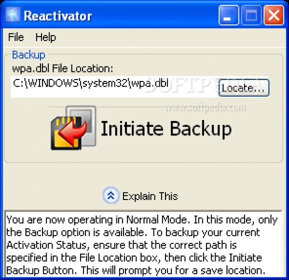 Windows Reactivator screenshot