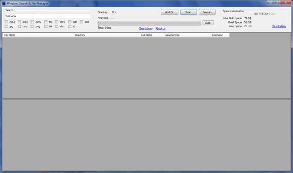 Windows Search & File Manager screenshot