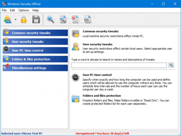Windows Security Officer screenshot