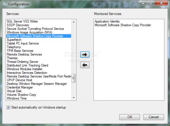 Windows Service Monitor screenshot