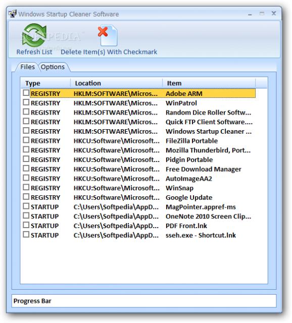 Windows Startup Cleaner Software screenshot