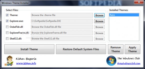 Windows Theme Installer screenshot