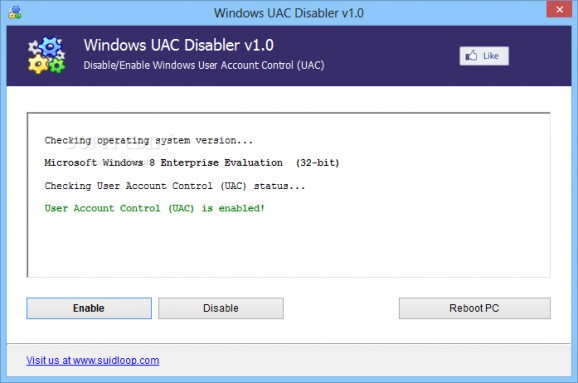 Windows UAC Disabler screenshot
