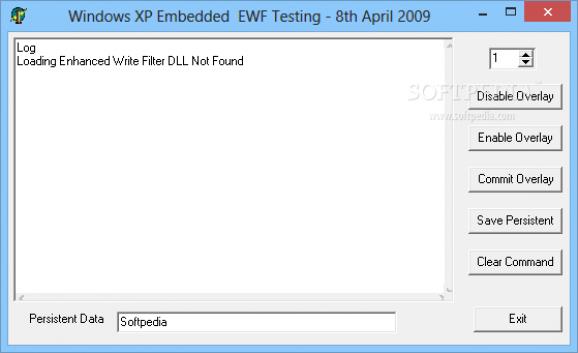 Windows XP Embedded Enhanced Write Filter screenshot