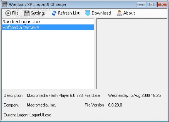 Windows XP LogonUI Changer screenshot