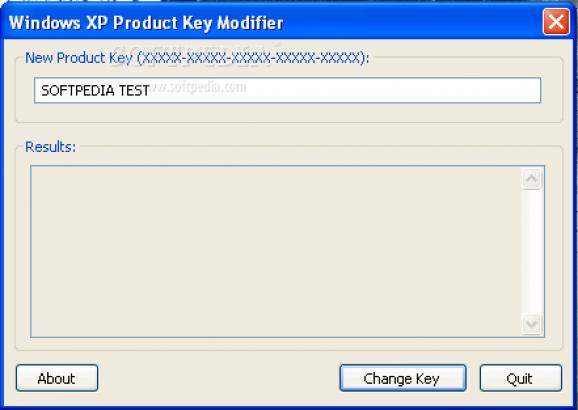 Windows XP Product Key Modifier screenshot