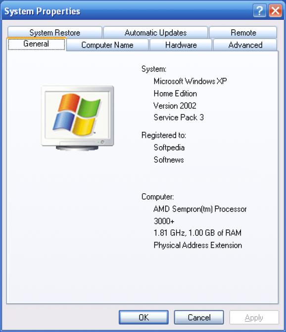 Windows XP Service Pack 3 screenshot