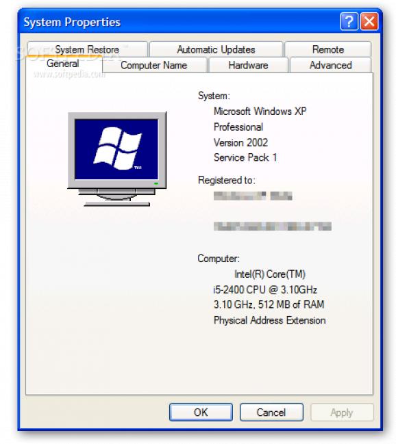 Windows XP Service Pack 1a (SP1a) screenshot