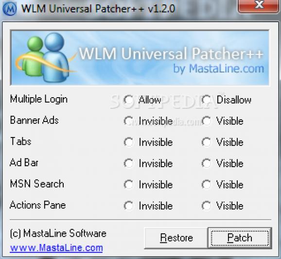 WLM Universal Patcher++ screenshot