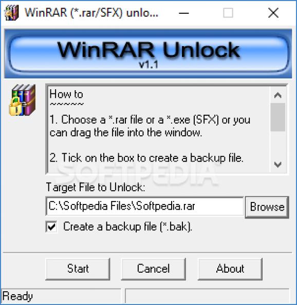 Winrar Unlock screenshot