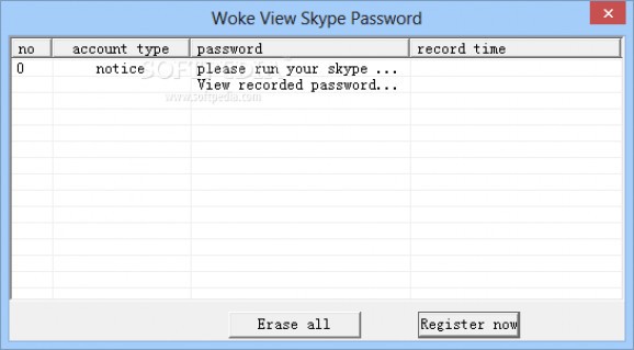 Woke View Skype Password screenshot