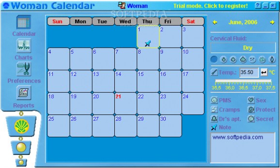Woman Calendar screenshot