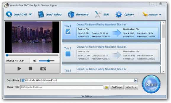 WonderFox DVD to Apple Device Ripper screenshot