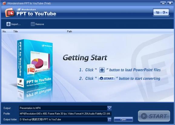 Wondershare PPT to YouTube screenshot